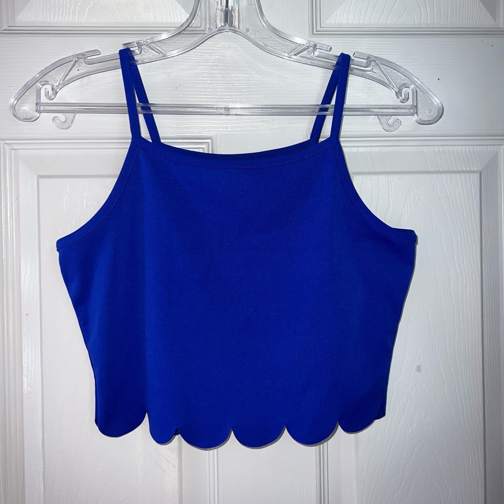 Blue Crop Top